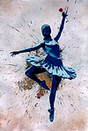 Ballerina Rose (Silver and blue)