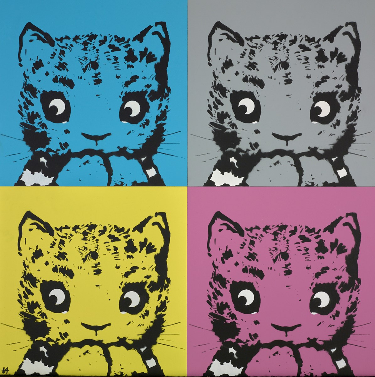 Blue / Grey / Yellow / Pink Cats