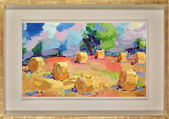 Barley Bales, Near Stow on the Wold (Framed)