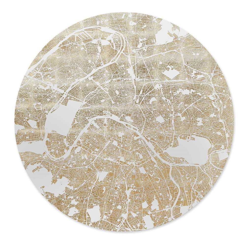 Mappa Mundi Paris (White On Gold)