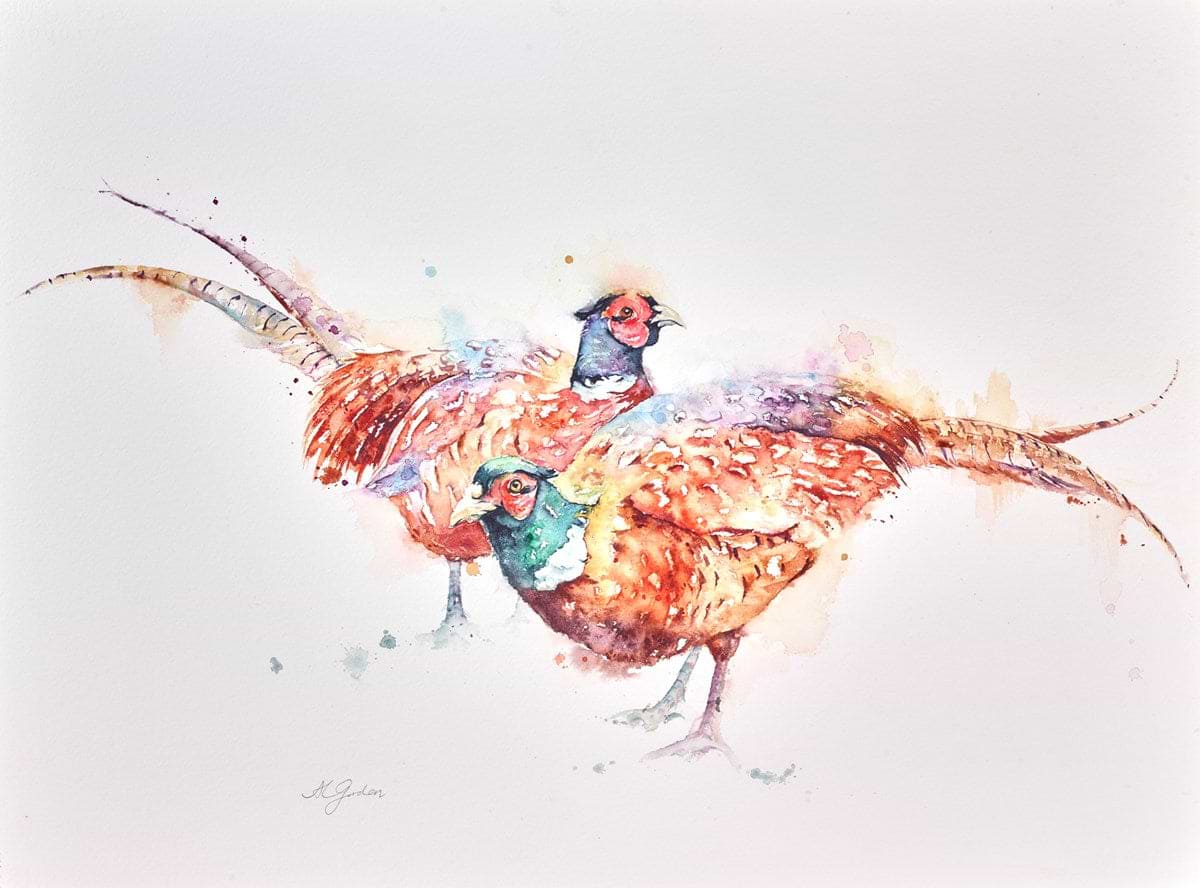 White Collared Pheasants