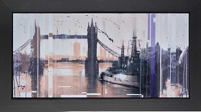 HMS Belfast and Tower Bridge (Framed)