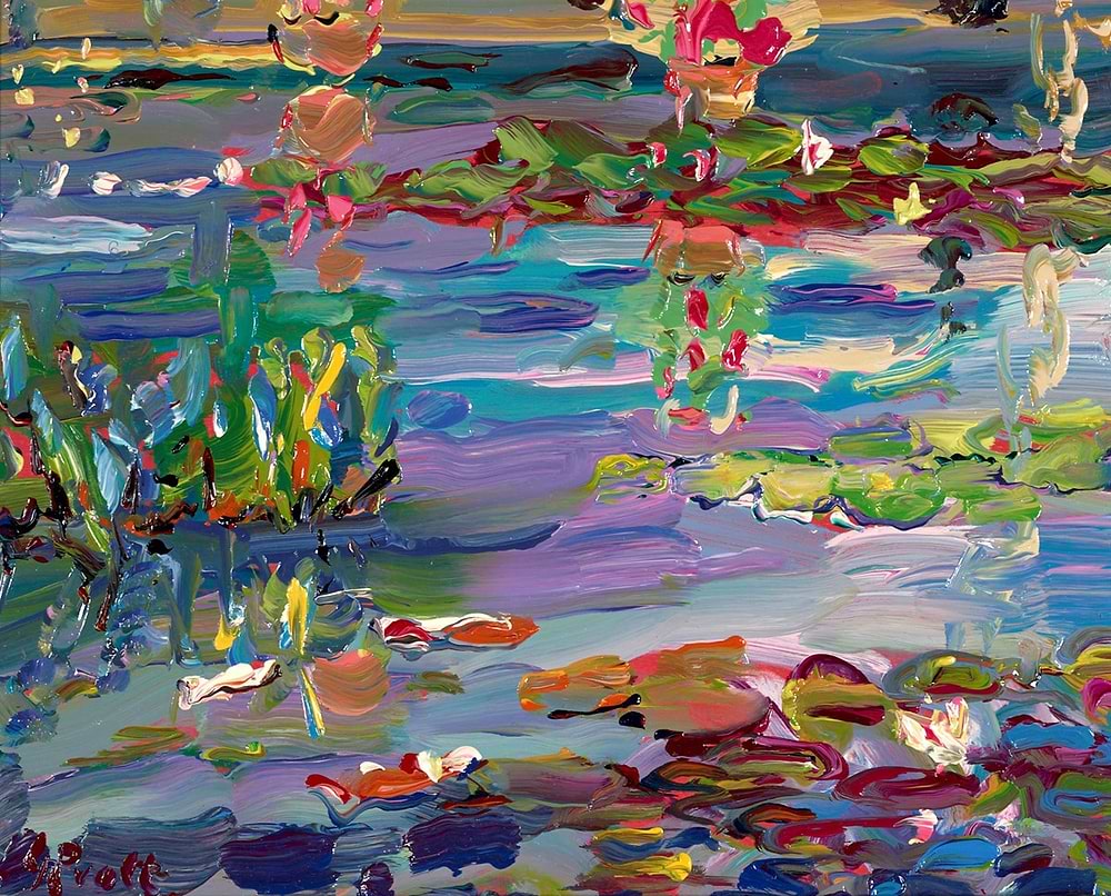 Foxhill Lilies, Reflected Geraniums