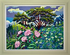 Pink Peonies and Cedars