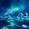 Penguins by the Iceberg