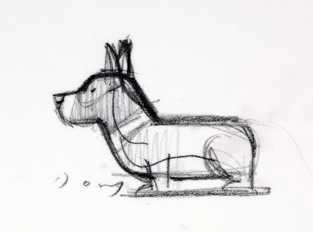 Garden Party Corgi Study