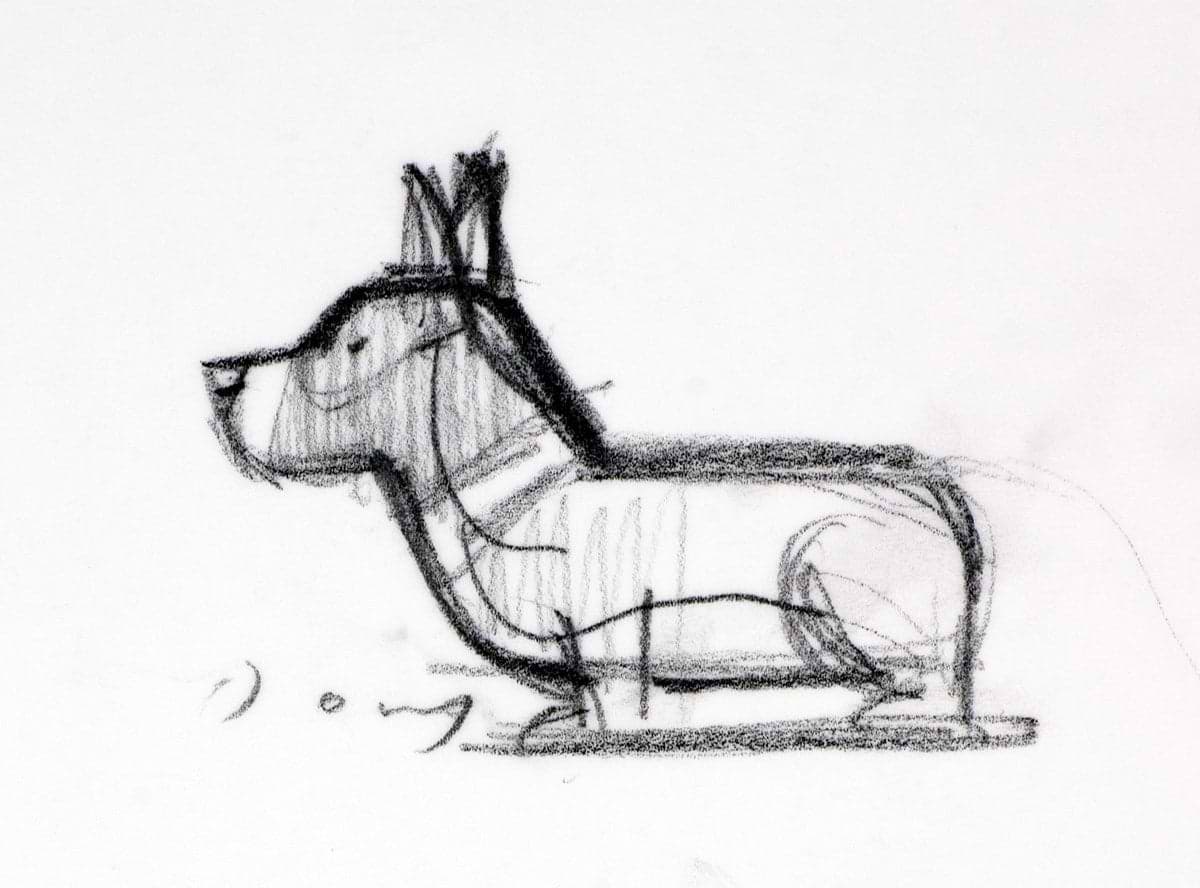 Garden Party Corgi Study