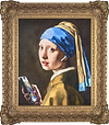 Girl with Pearl Ear Thing (Framed)