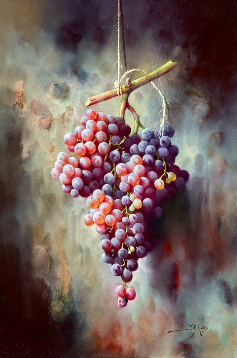 Colgando Uvas Rojas