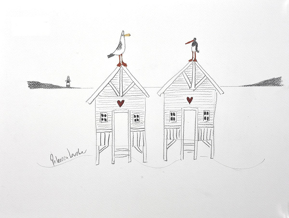 Seagull On A Beach Hut (Sketch)