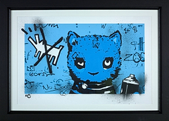 No Dogs (French Blue) (Framed)