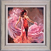 Held Pink Shawl Red Dress (Framed)