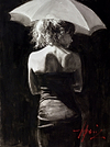 Woman With White Umbrella