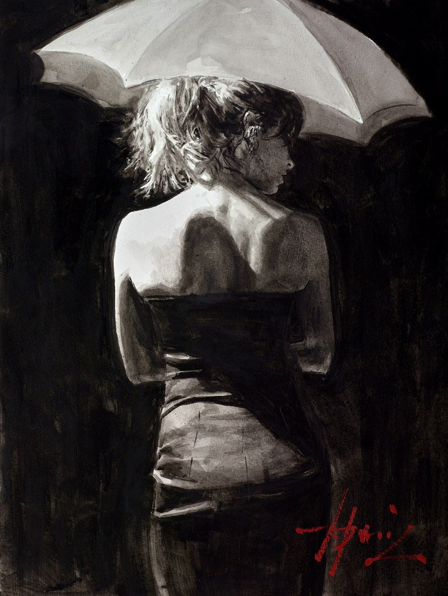 Woman With White Umbrella