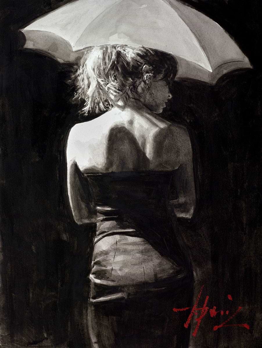 Woman With White Umbrella