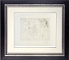 Jeune Femme au Chapeau péchant par pensée, from 347 Series 24/50 (Framed)