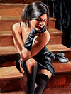 Saba on the Stairs (Gloves)