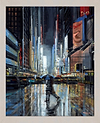 Umbrella In The Street (Framed)