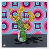 Flowers and Wallpaper (Framed)