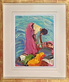 Rajasthani Girl on the Ghats Udaipur (Framed)