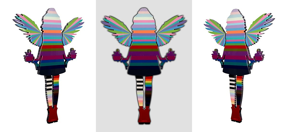 Angel Cake - Floral Striped
