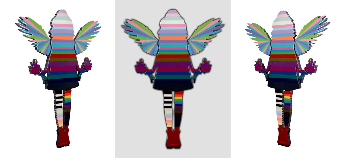 Angel Cake - Floral Striped