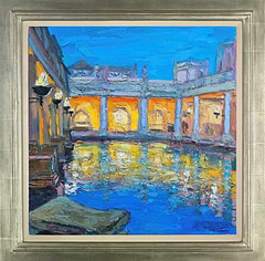 Torchlight at the Great Bath (Framed)