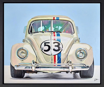 1963 VW Beetle Herbie (Framed)