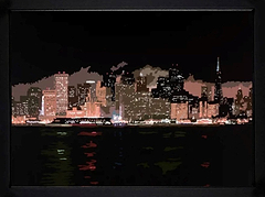 Night Skyline II, San Francisco (Framed)