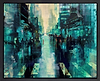 London Dancing in the Rain (Framed)
