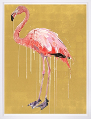 Flamingo I (Gold Leaf) (AP) (Framed)