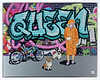 Green Queen Dark Graffiti Wall (Framed)