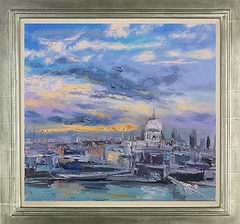 St Pauls from the Tate, Evening (Framed)