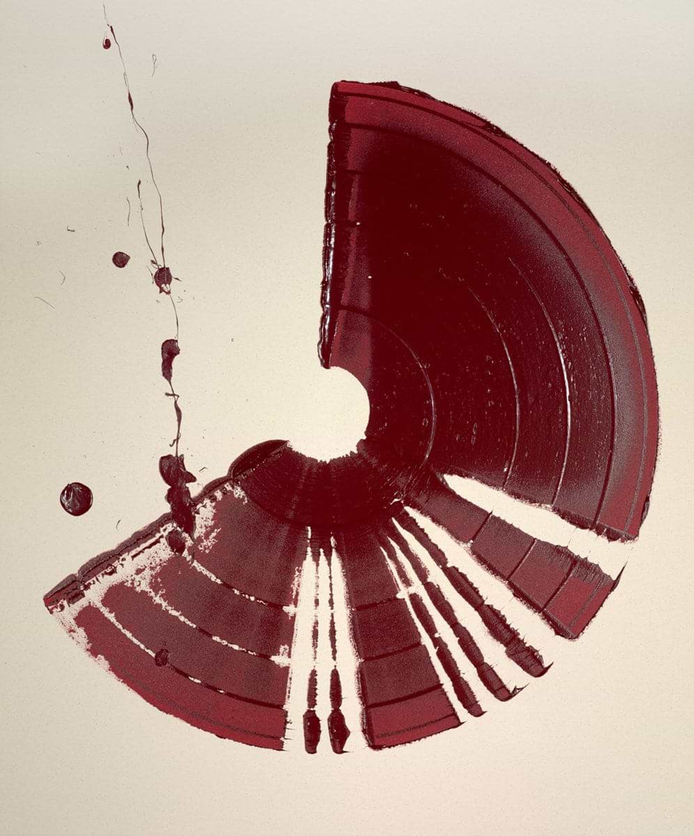 Large Brushstrokes Crimson
