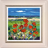 Poppies with a Glimpse ​of the Sea (Framed)