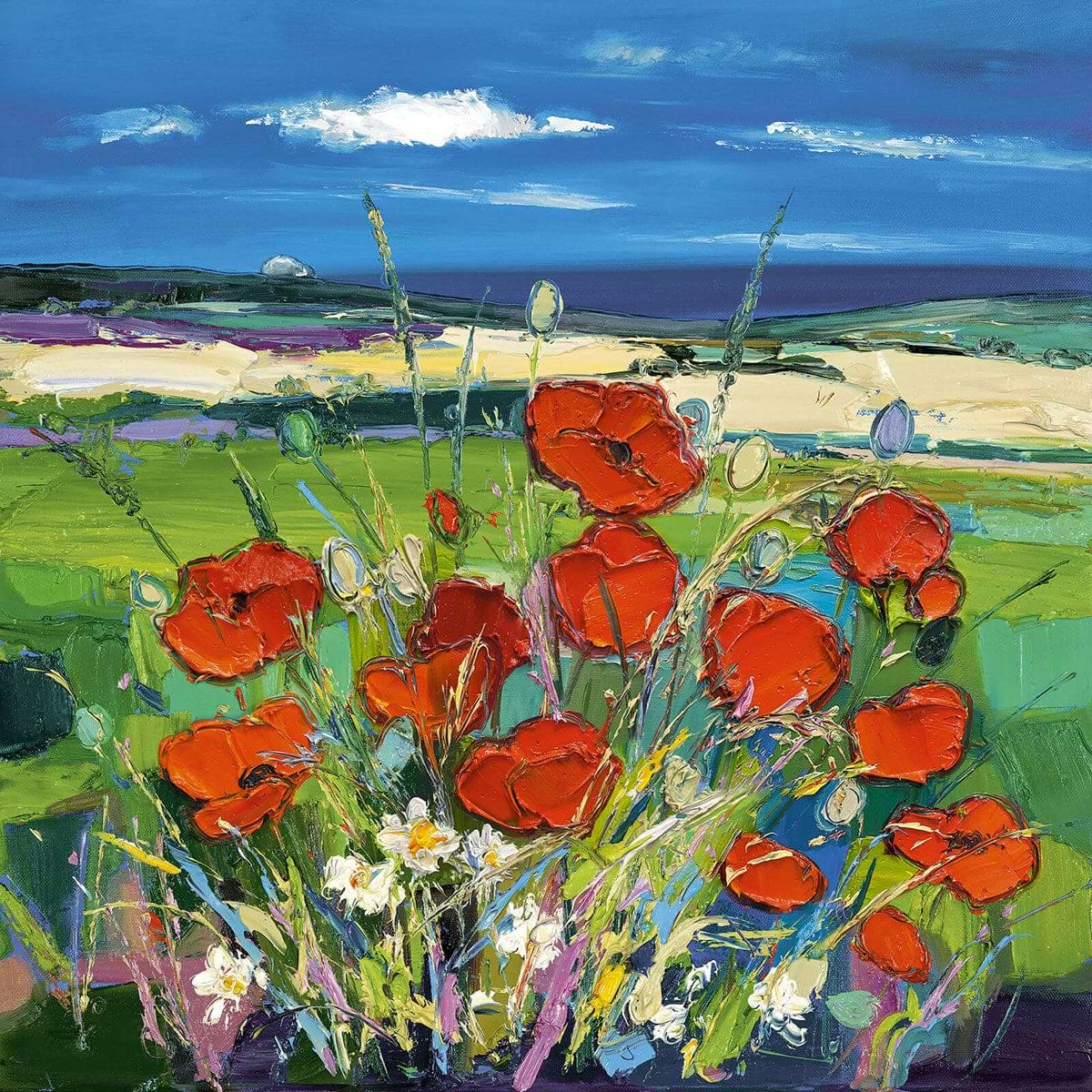 Poppies With A Glimpse Of The Sea