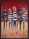 Batman, his stunt double and his drinking buddies (Framed)