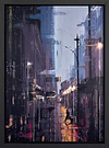 Street In a Rainy City (Framed)