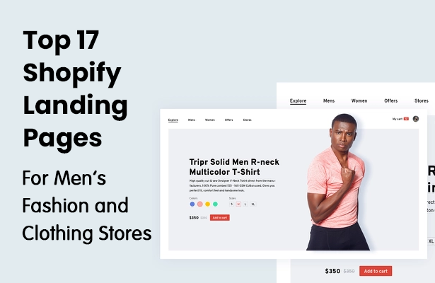 Top 17 Shopify Landing Pages For Men's Fashion and Clothing Stores