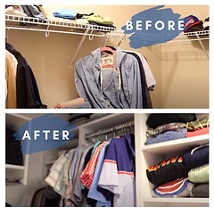 Before picture of closet