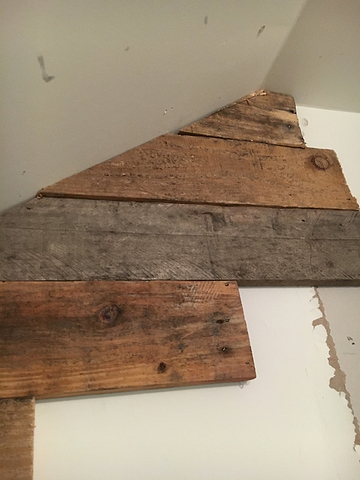 Last few pallet boards installed