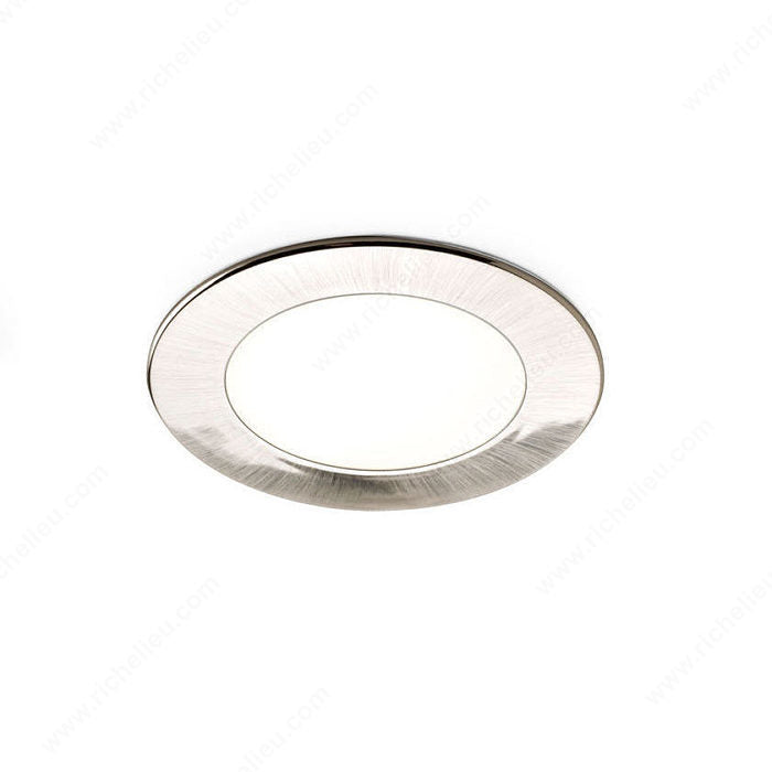 Lighting, 3W 4K Satin Nickel Trim Puck Light