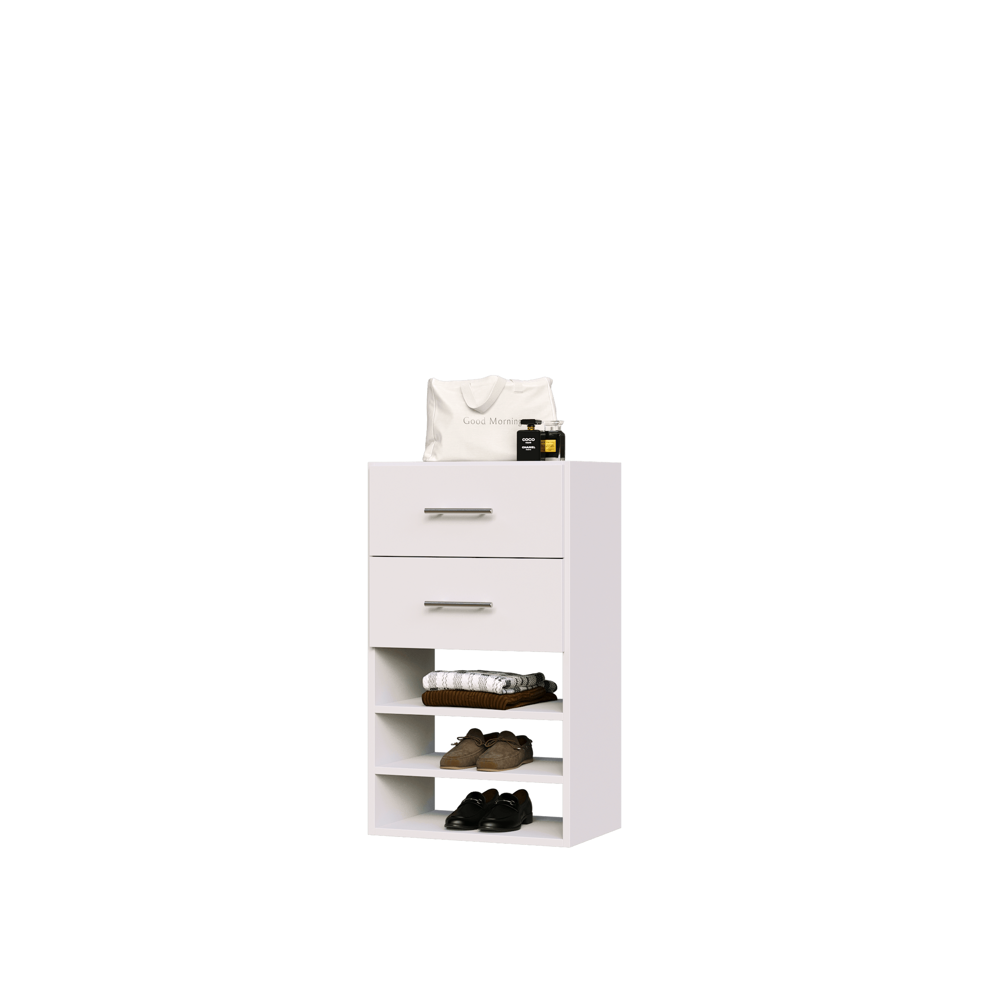 Drawer + Shelving Short Tower for Closets | Modular Closets Drawer + Shelving Short Tower for Closets | Modular Closets