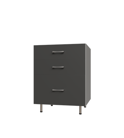 3 Drawer Base Shelf Tower