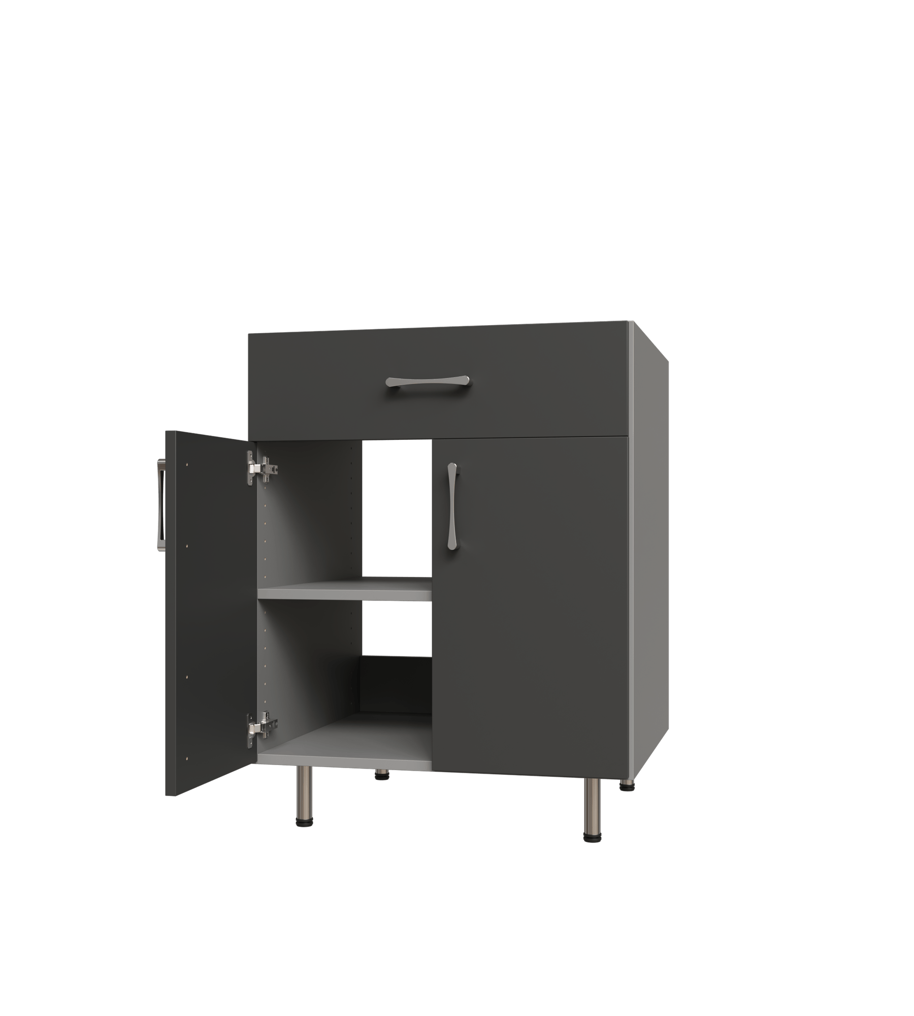 Lower Door, 1 Drawer Base Shelf Tower
