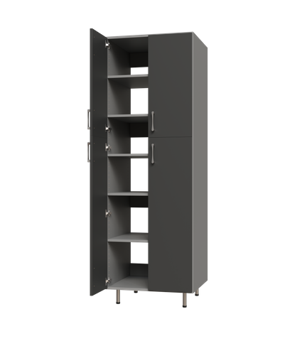 Split Door Tall Shelf Tower