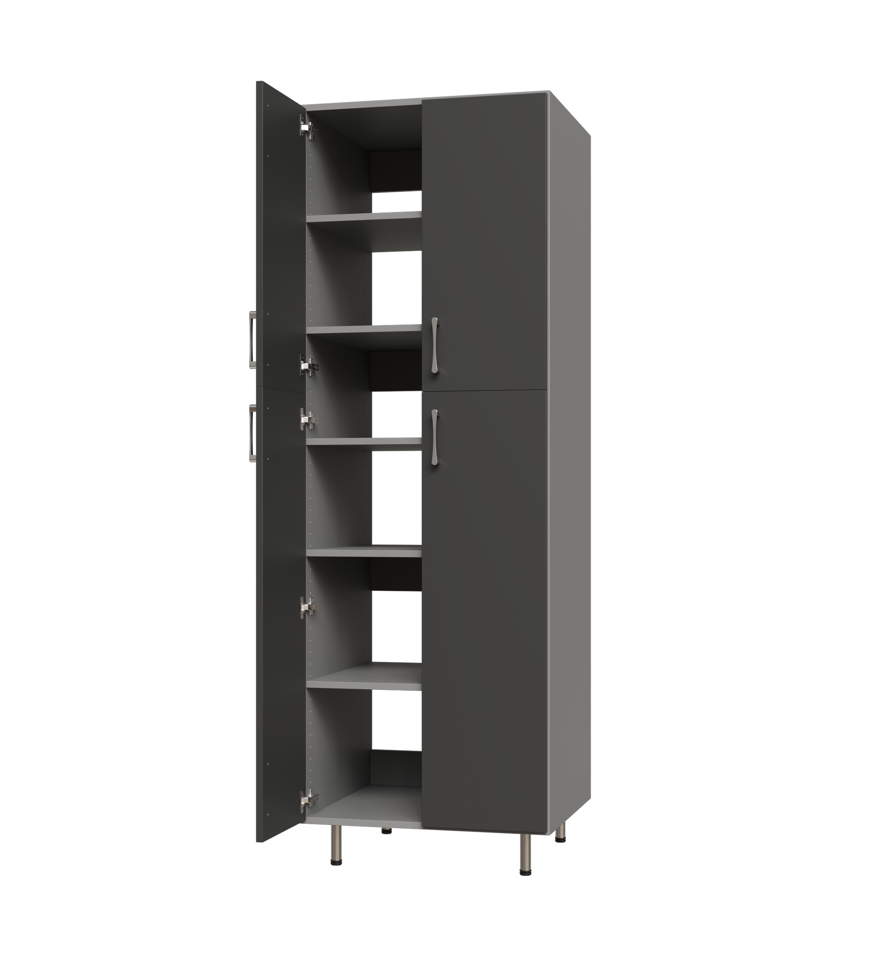 Split Door Tall Shelf Tower