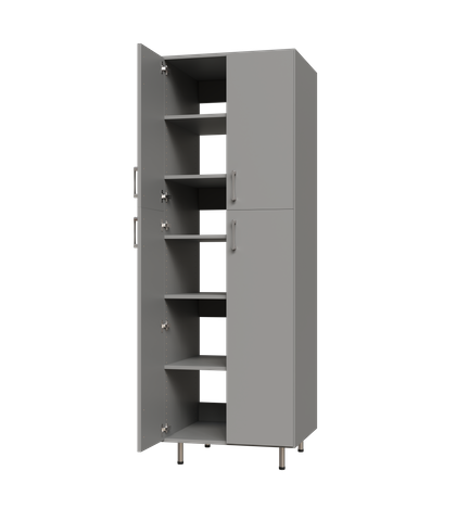 Split Door Tall Shelf Tower