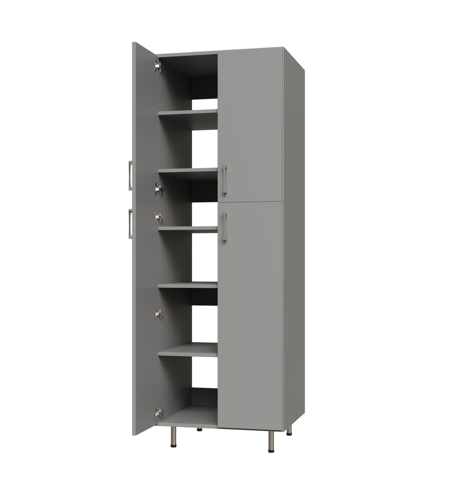 Split Door Tall Shelf Tower