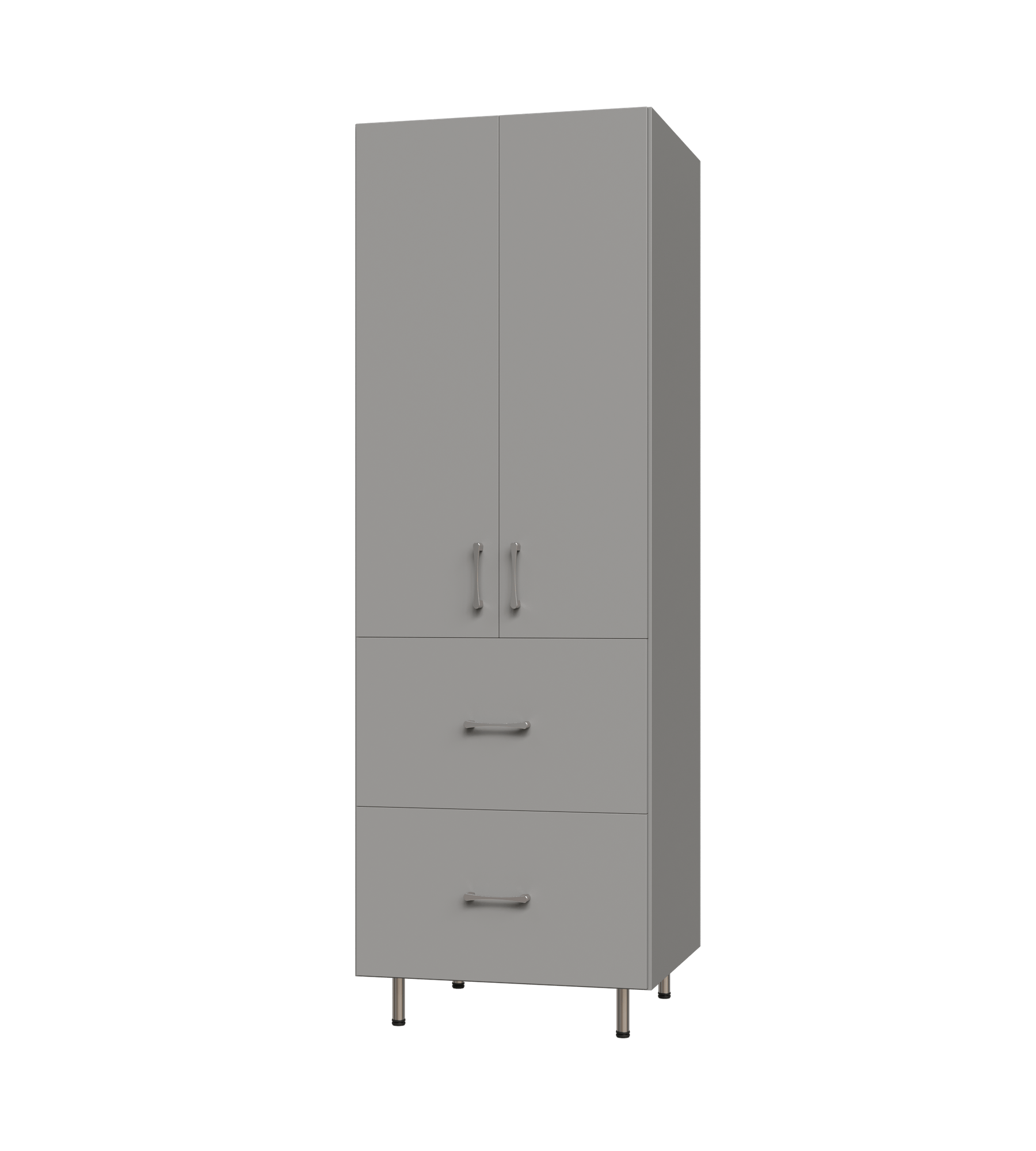 Upper Door, 2 Drawer Tall Shelf Tower